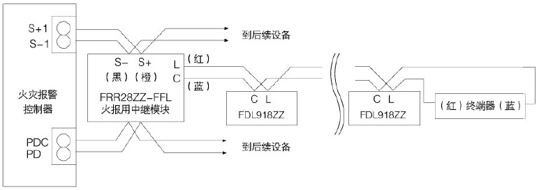 能美fdl918zz点型感温火灾探测器(普通型)接线图