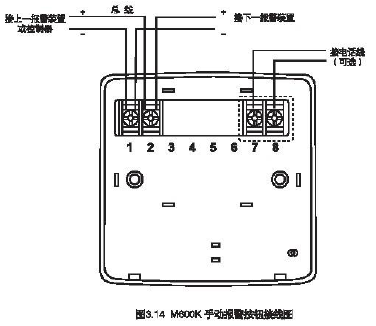 保得威尔m600k手动报警按钮接线示意图